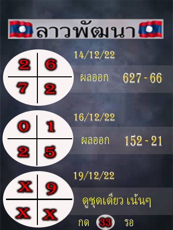 ใบที่ 3 แนวทางหวยลาว 19 ธันวาคม 2565