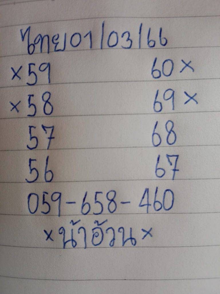 หวยน้าอ้วน 1/3/66
