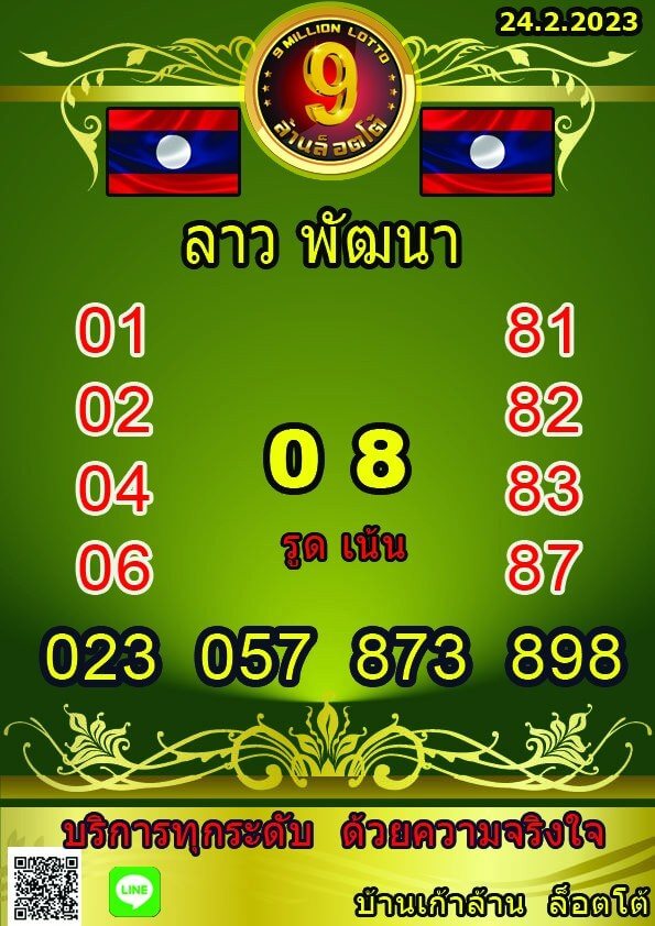 แนวทางหวยลาว 24/2/66 ชุดที่1