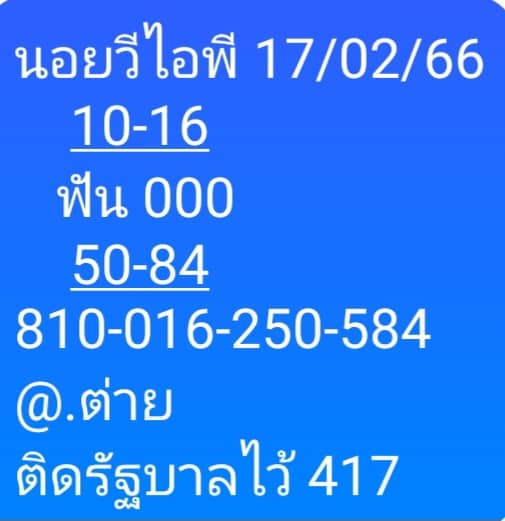 แนวทางหวยฮานอย 17/2/66 ชุดที่3
