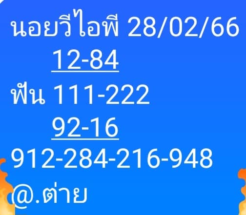 แนวทางหวยฮานอย 28/2/66 ชุดที่4