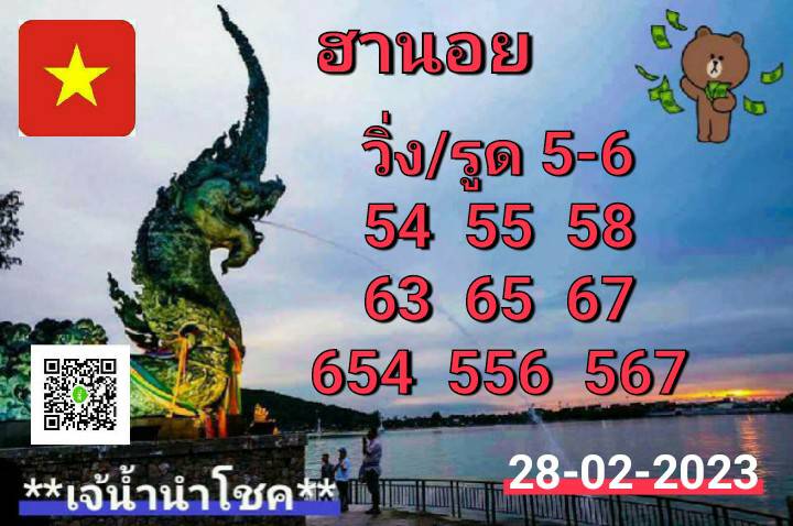 แนวทางหวยฮานอย 28/2/66 ชุดที่1