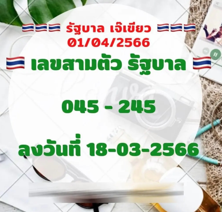 มาอีกแล้วหวยเจ๊เขียวงวดวันที่ 1 เมษายน 2566