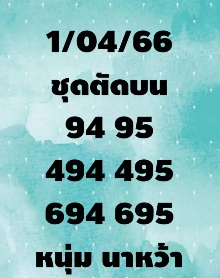 หวยดหนุ่มนาหว้าตัดบล 1 4 66 -4