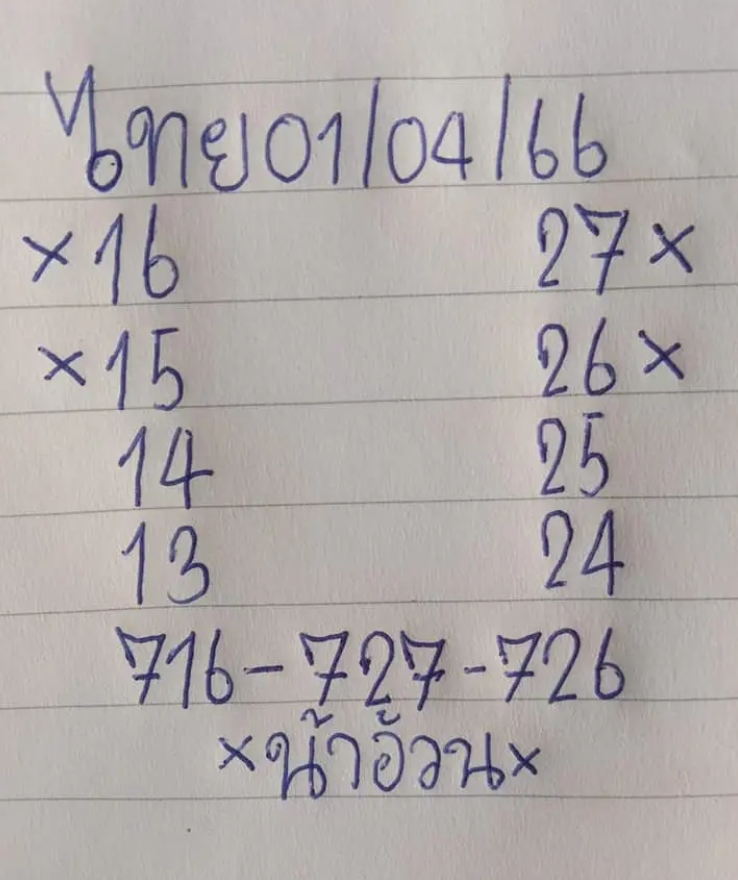 หวยน้าอ้วน งวด 1 เม.ย 66