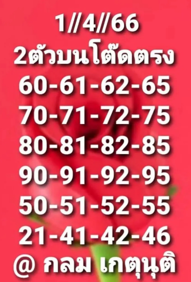 เลขเด็ด กลม เกตุนุติ 1 เมษายน 2566