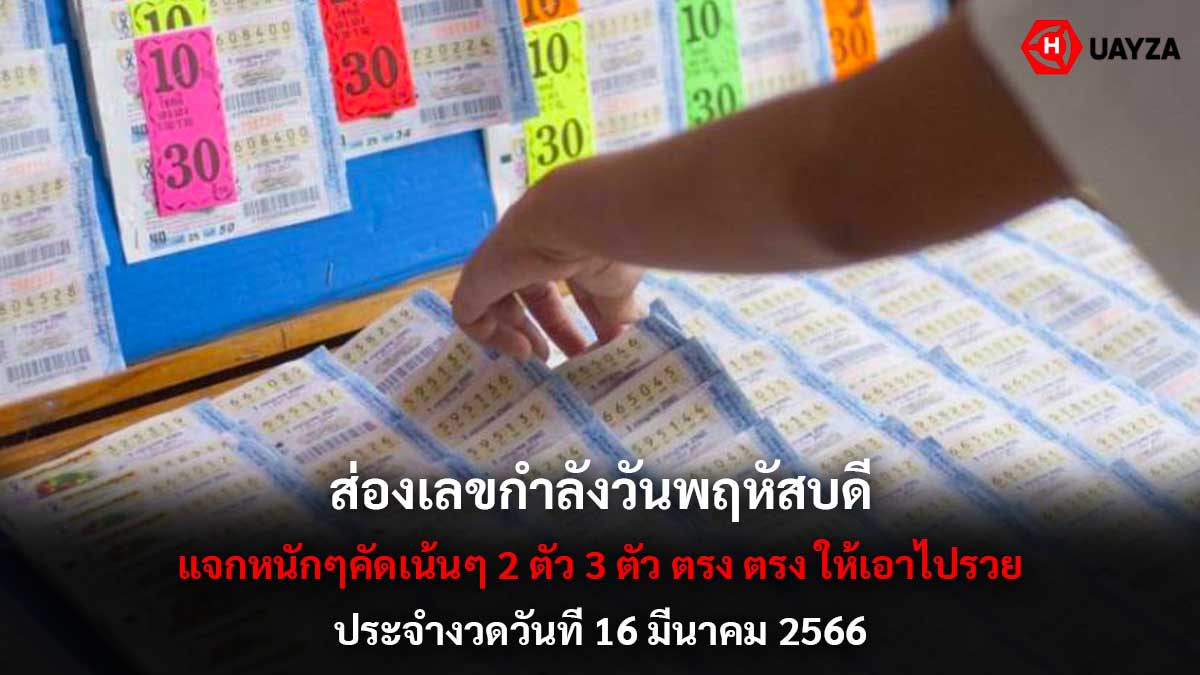 เลขเด็ดกำลังวันพฤหัสบดี 16366