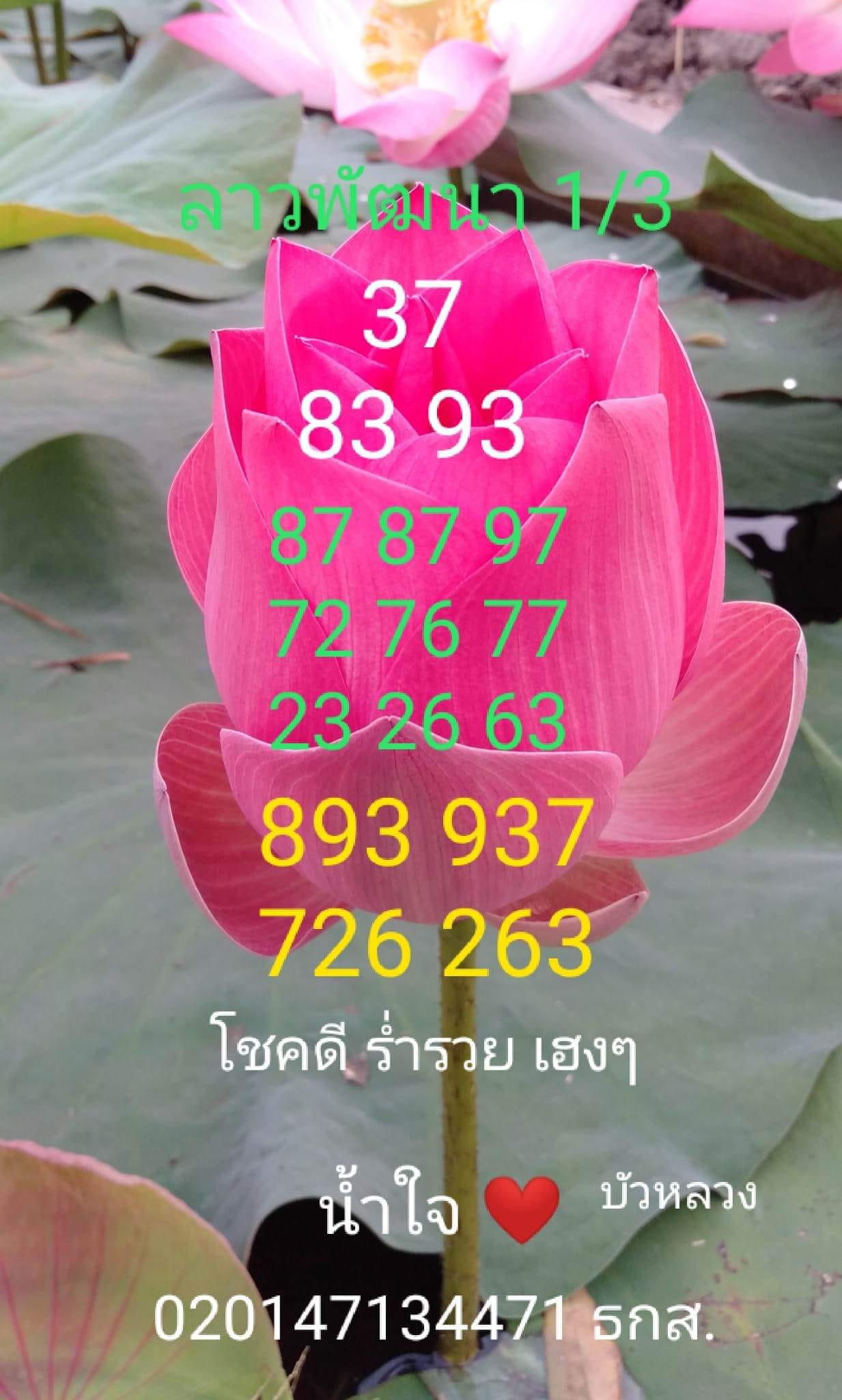 แนวทางหวยลาว 1/3/66