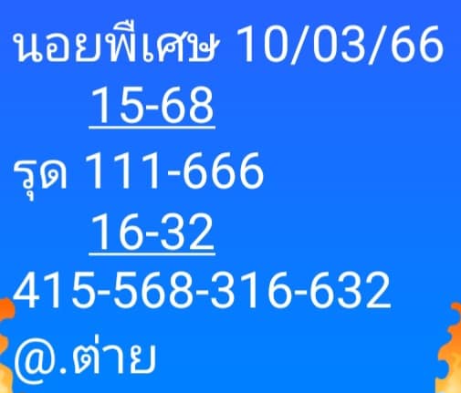 แนวทางหวยฮานอย 10/3/66 ชุดที่1