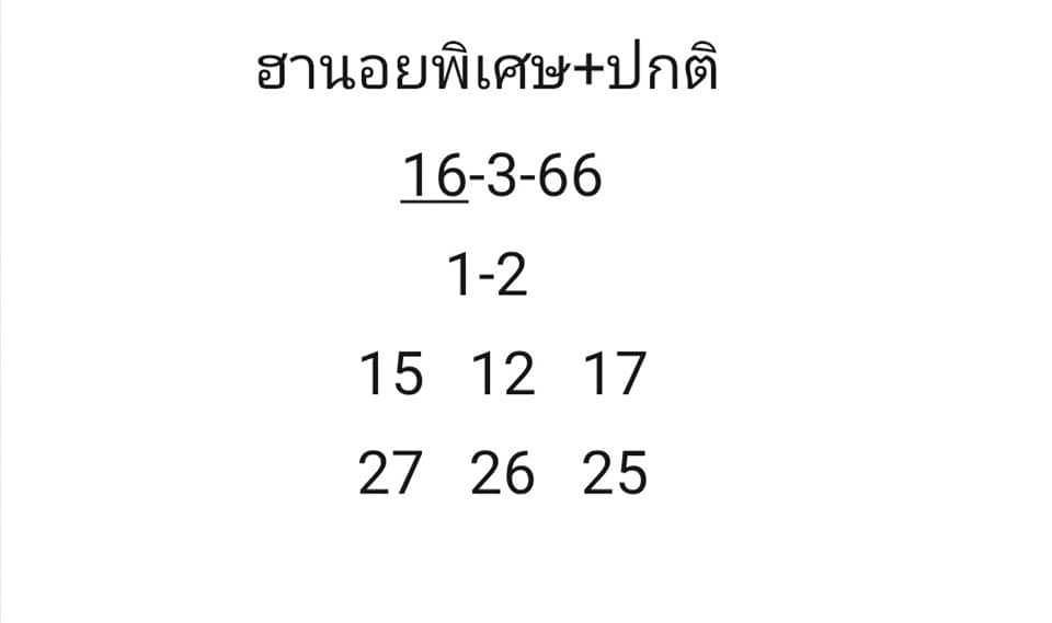 แนวทางหวยฮานอย 17/3/66 ชุดที่6