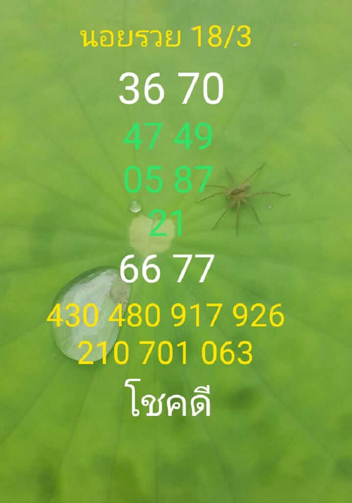 แนวทางหวยฮานอย 18/3/66 ชุดที่4