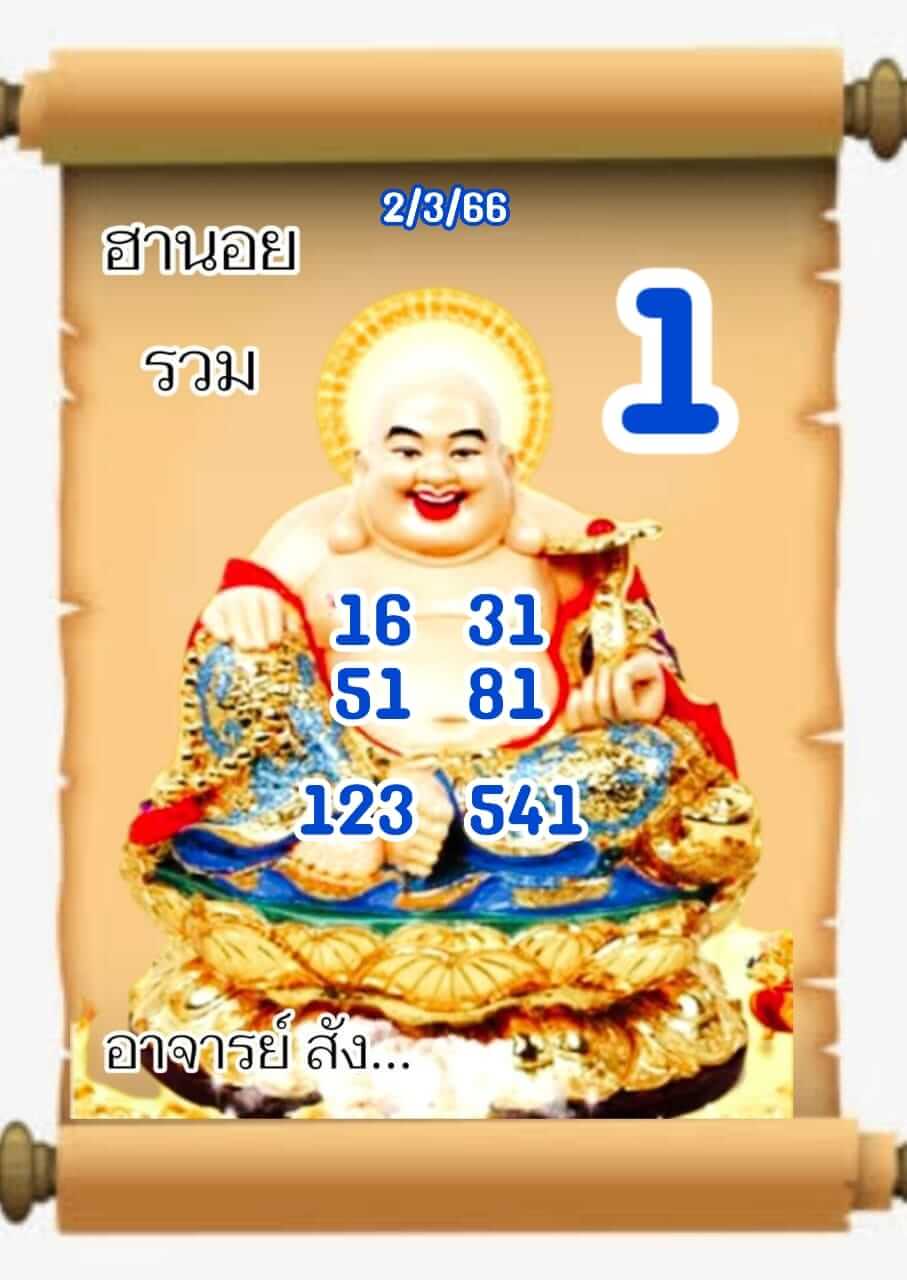 แนวทางหวยฮานอย 2/3/66 ชุดที่5