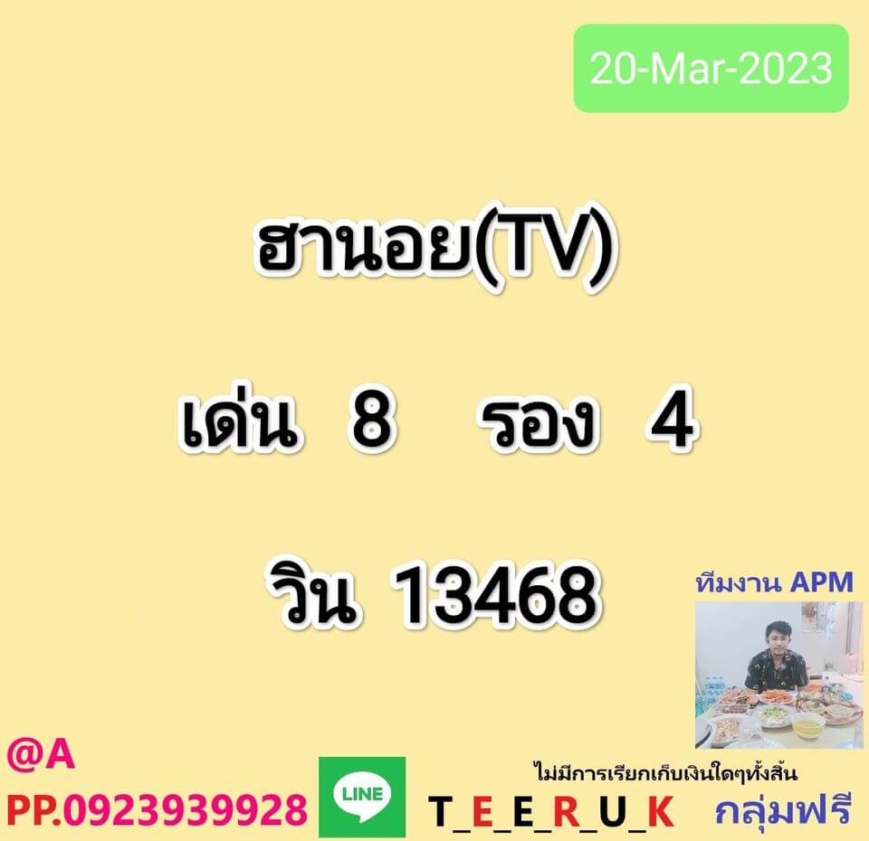 แนวทางหวยฮานอย 20/3/66 ชุดที่6