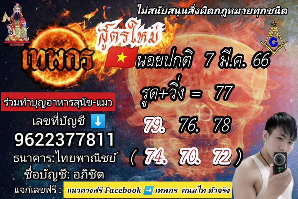 แนวทางหวยฮานอย 7/3/66 ชุดที่5