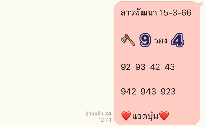 แนวทางหวยลาว 15/3/66 ชุดที่2