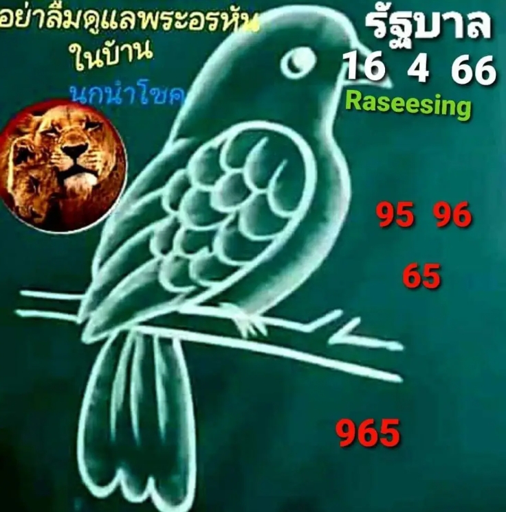ส่องเลขเด็ด นกตาทิพย์16 เมษายน 2566