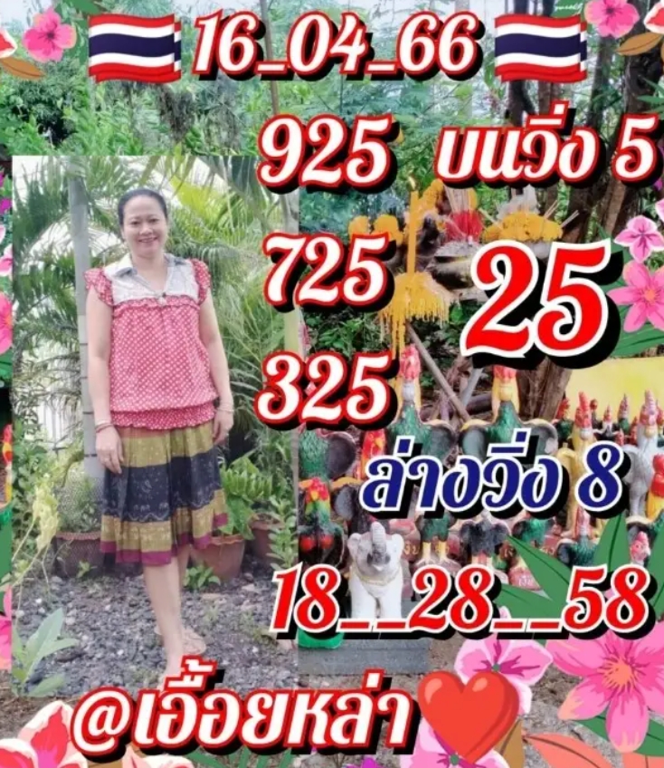 หวยเอื้อยหล้า16 เมษายน 2566
