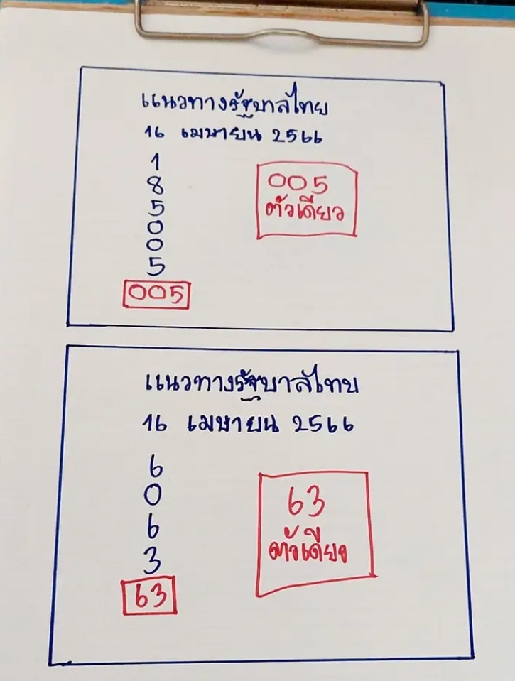 หวยเฮียนัน งวด16 เมษายน 2566
