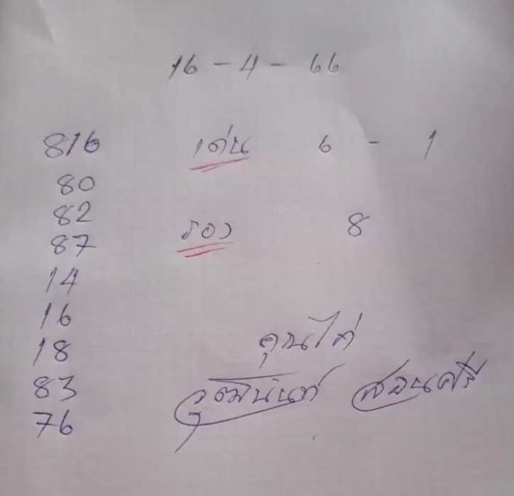 ไก่เจ้าพายุปล่อยแนวทาง 16 เมษายน 2566