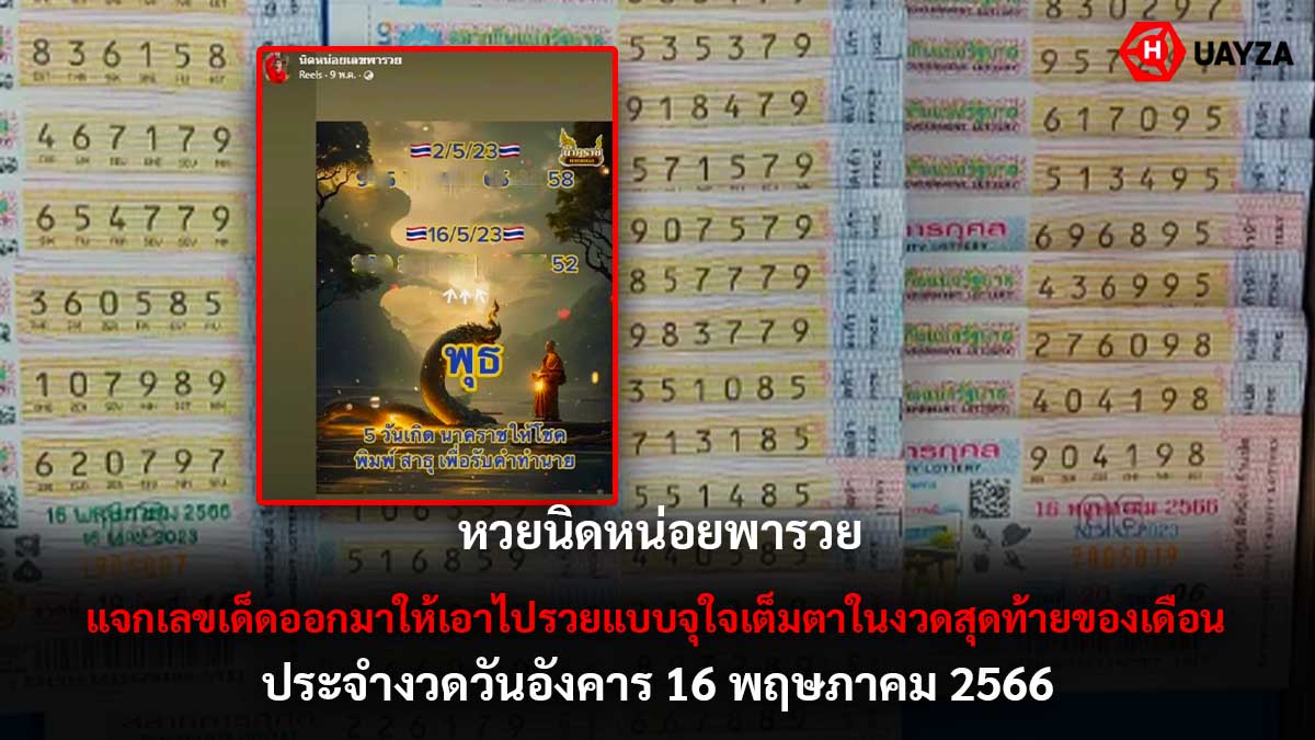 หวยนิดหน่อยพารวย 16 5 66-2