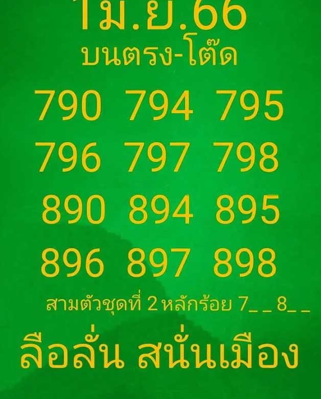 หวยลือลั่นสนั่นเมืองชี้เป้าความรวย1 6 66  