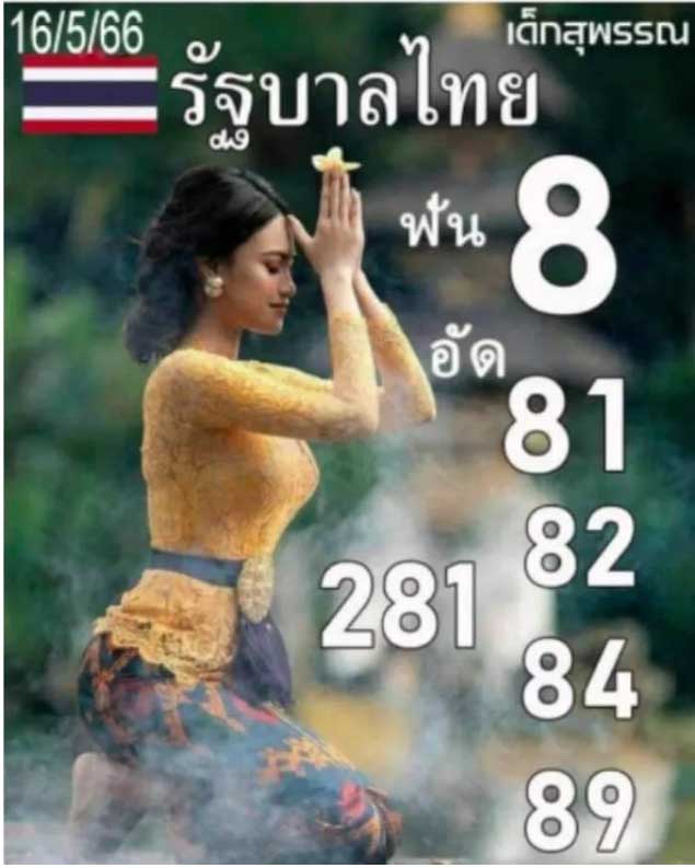 เลขเด็ดหนุ่มสุพรรณ 16 พฤษภาคม 2566