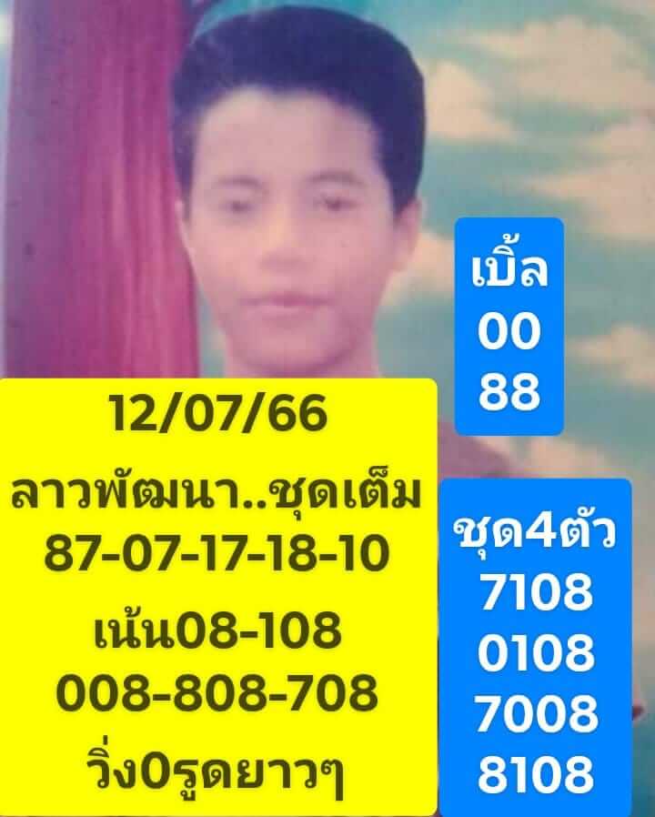 หวยลาว 12-7-66 ชุด1