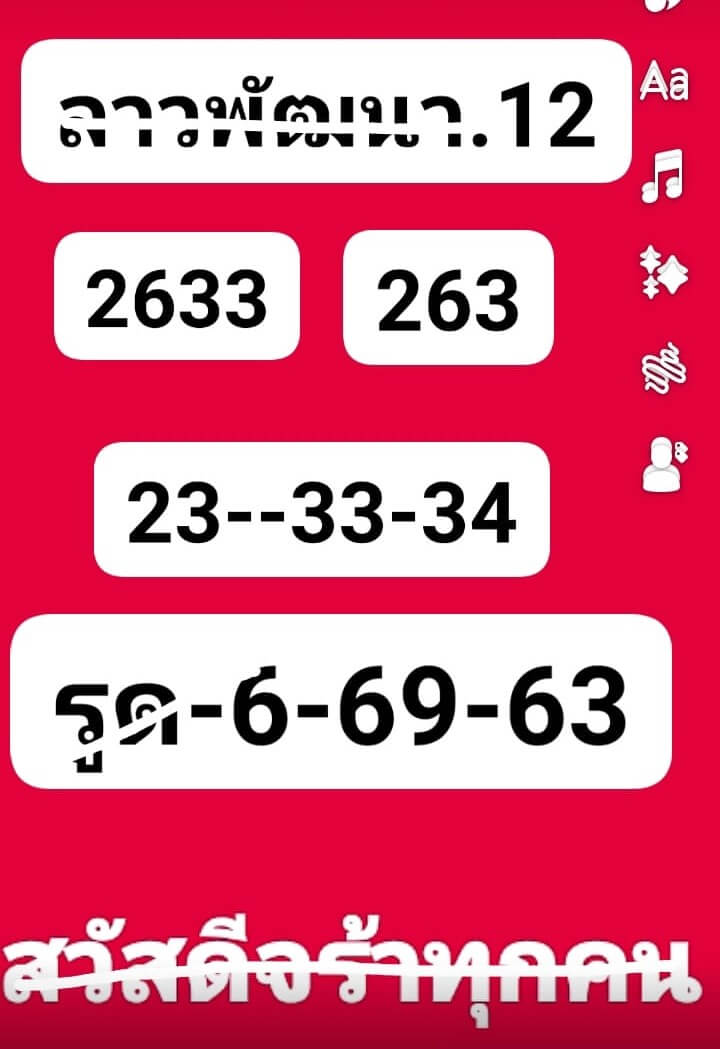 หวยลาว 12-7-66 ชุด10