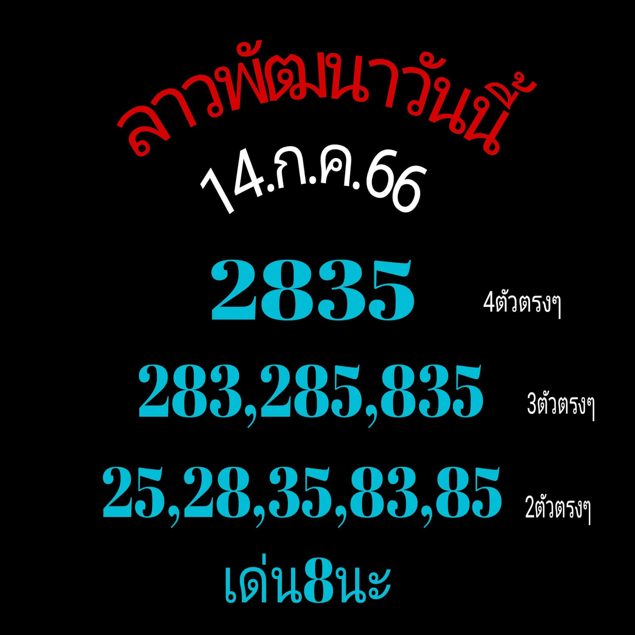 หวยลาว 14-7-66 ชุด2
