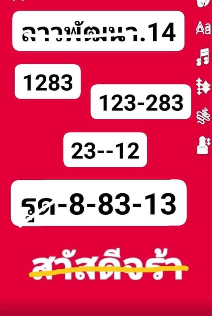 หวยลาว 14-7-66 ชุด4