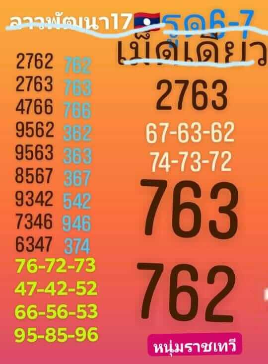 หวยลาว 17-7-66 ชุด8