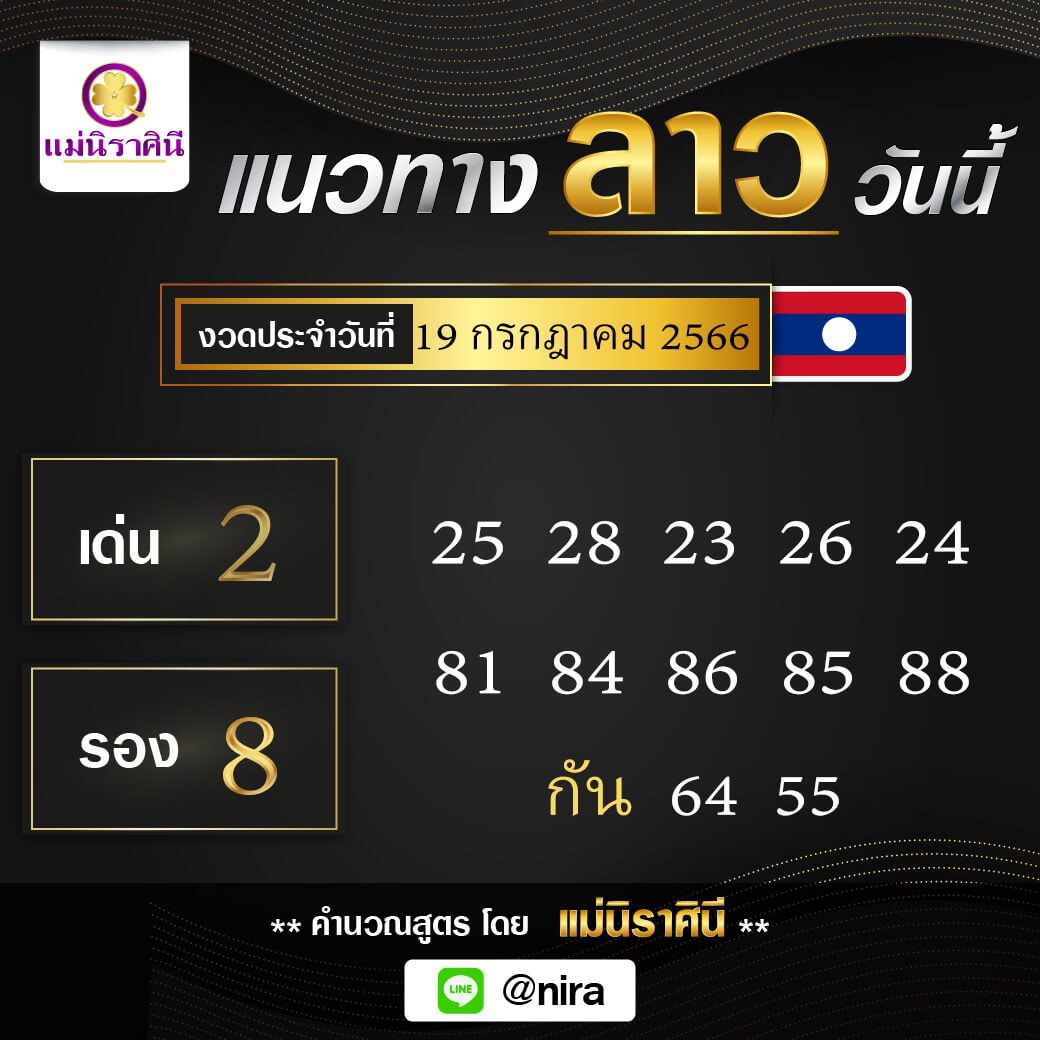 หวยลาว 19-7-66 ชุด9