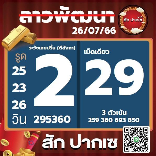 หวยลาว 26-7-66 ชุด2