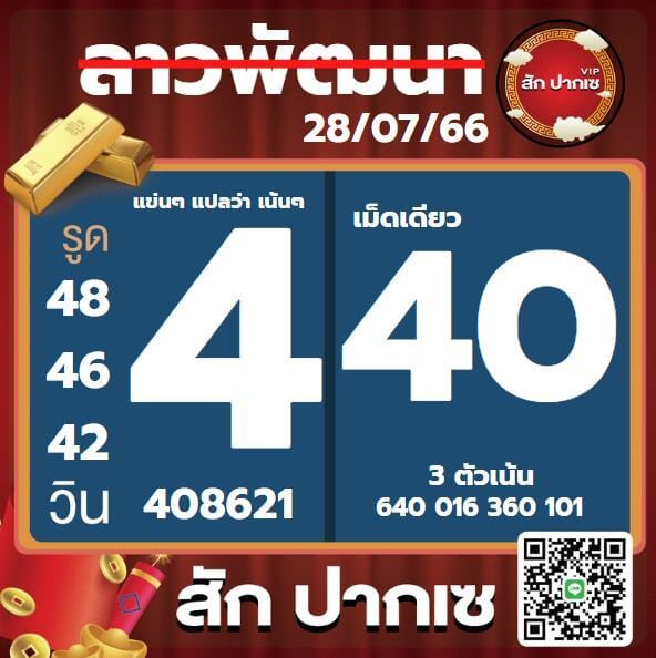 หวยลาว 28-7-66 ชุด3