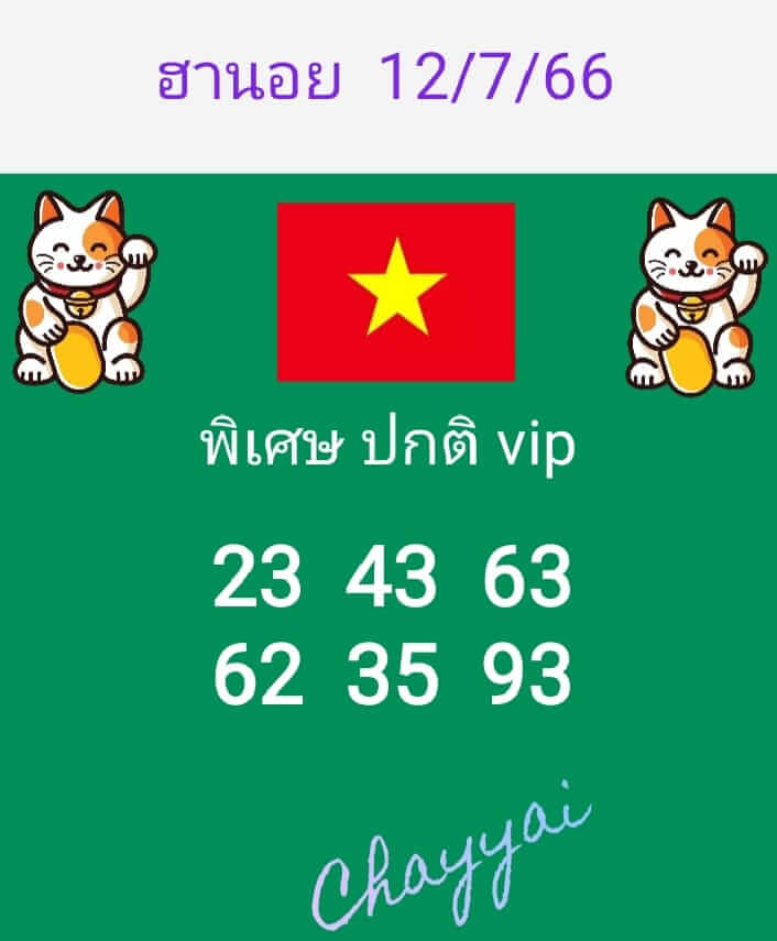 หวยฮานอย12-7-66 ชุด6