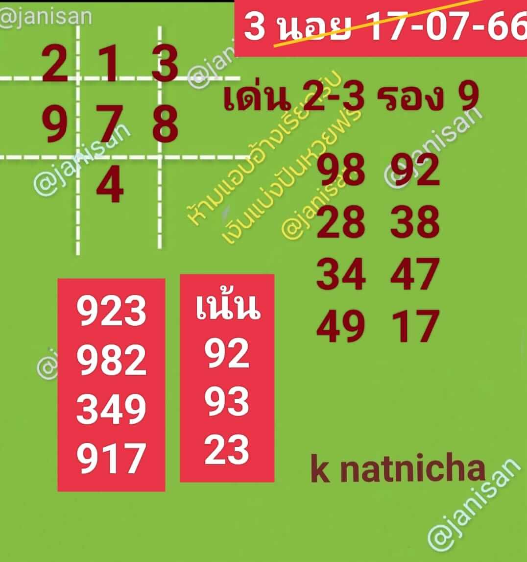หวยฮานอย17-7-66 ชุด8