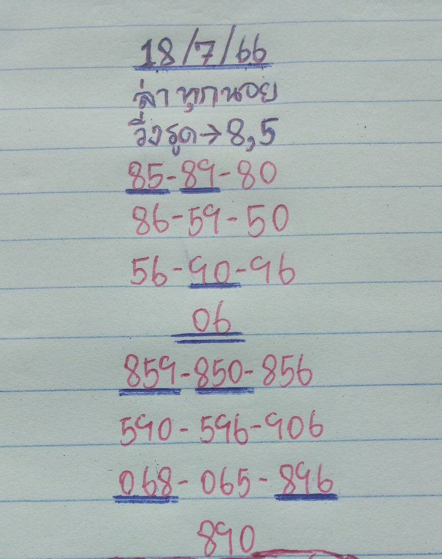หวยฮานอย18-7-66 ชุด10