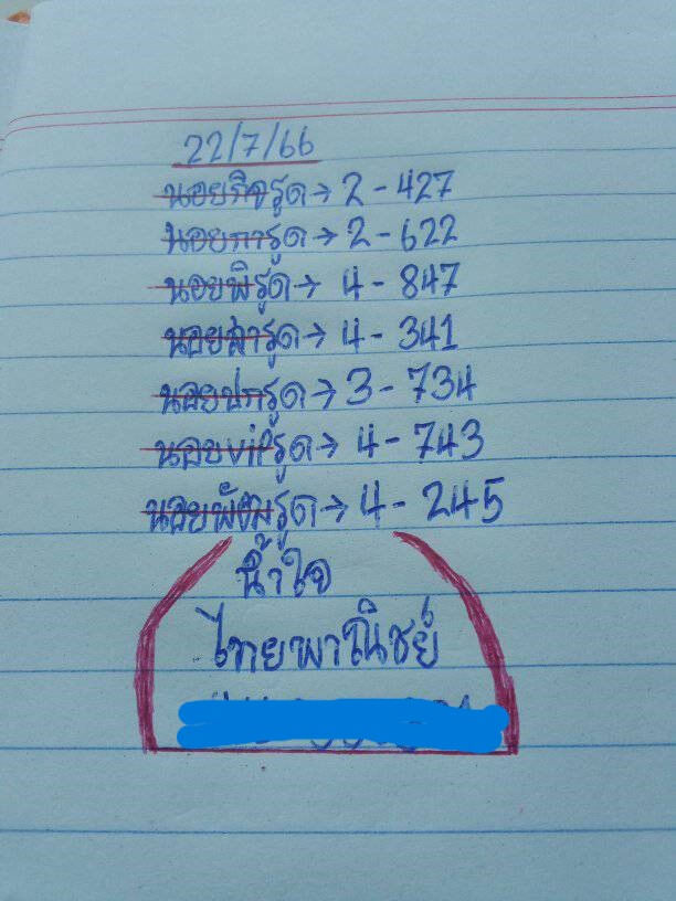หวยฮานอย22-7-66 ชุด10