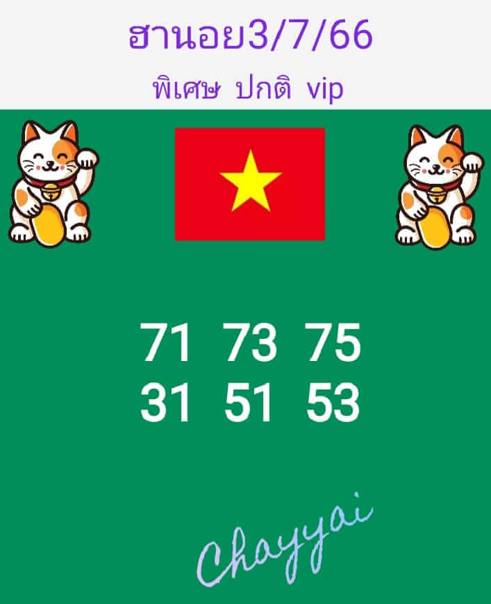 หวยฮานอย3-7-66 ชุด10