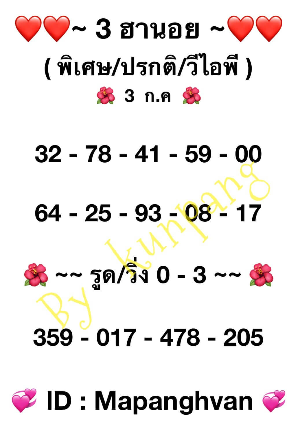 หวยฮานอย3-7-66 ชุด8
