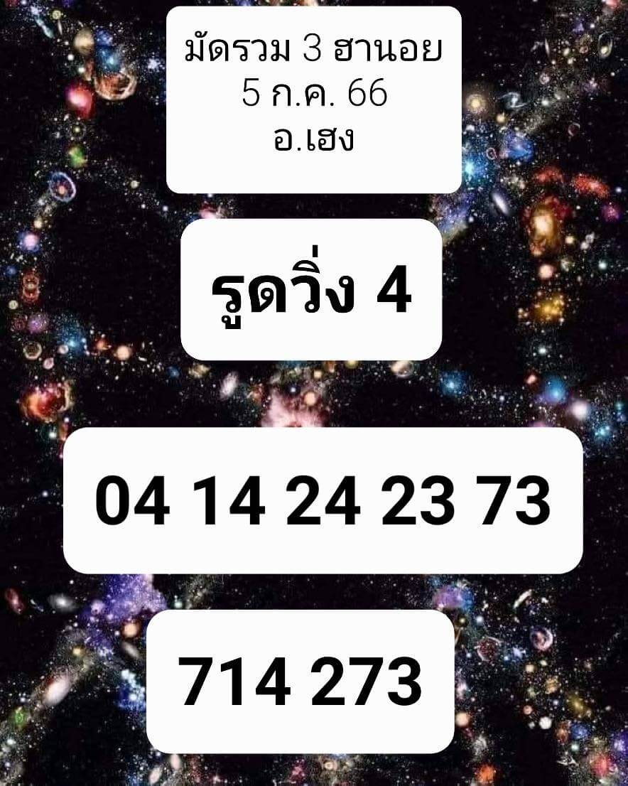 หวยฮานอย5-7-66 ชุด5