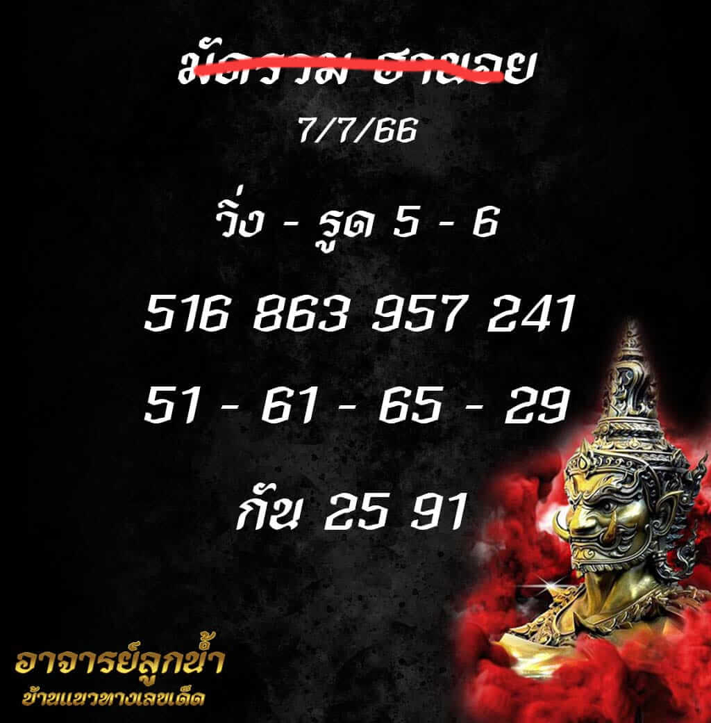 หวยฮานอย7-7-66 ชุด7