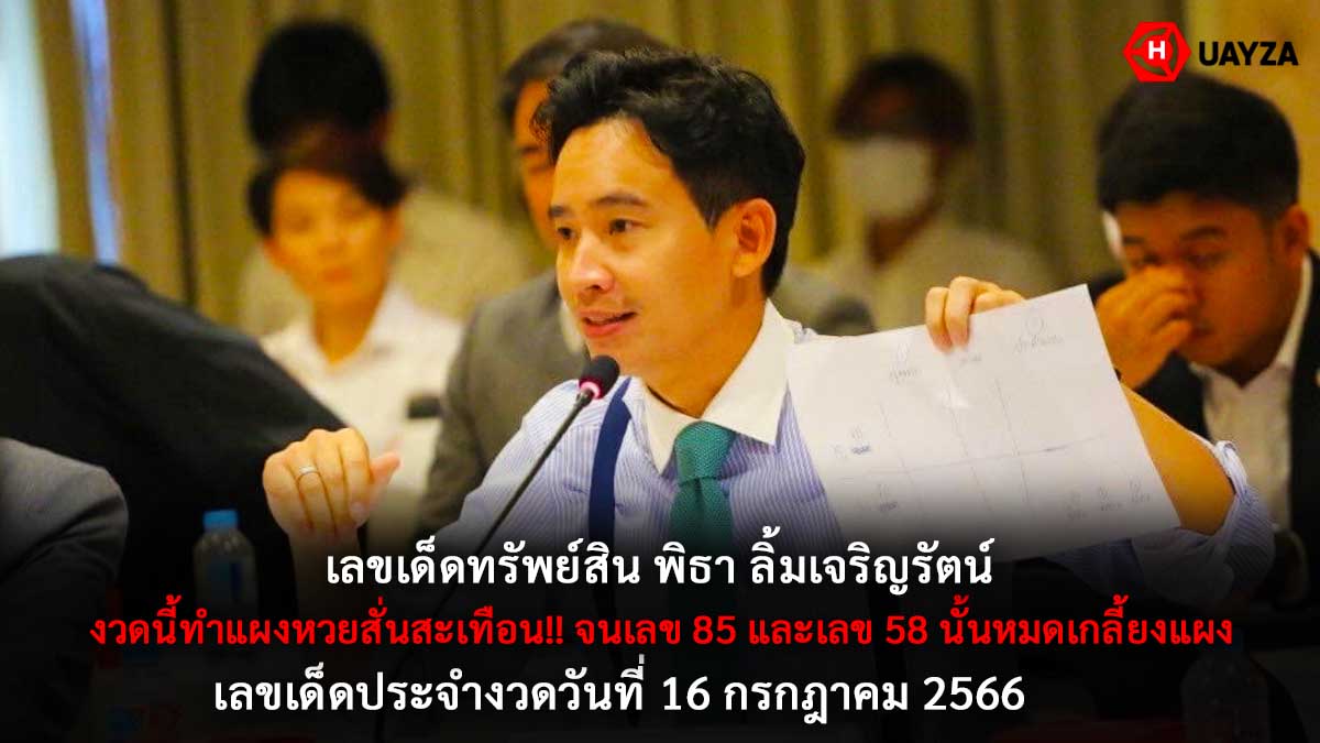 เลขเด็ดทรัพย์สิน พิธา 16 7 66