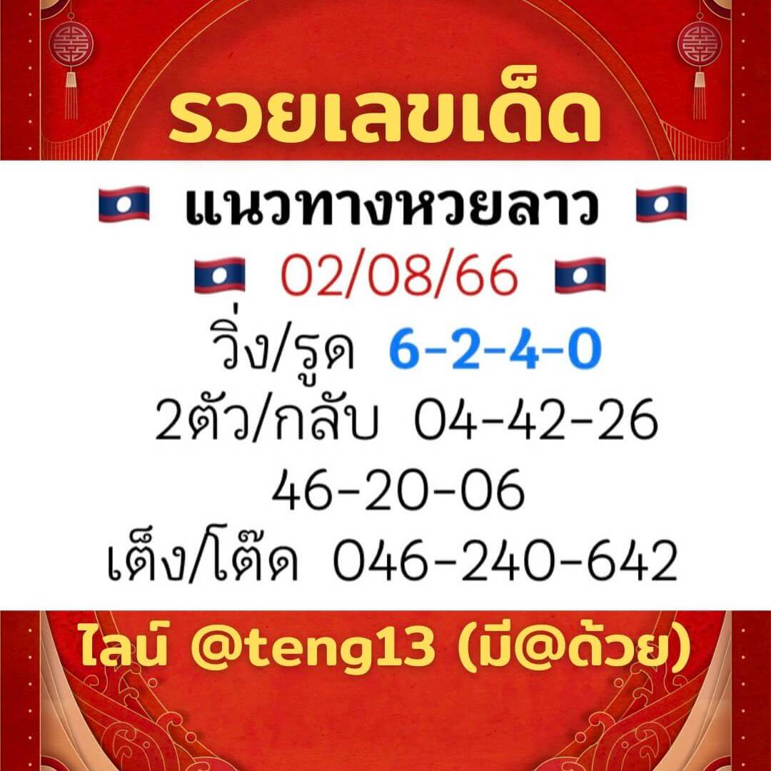 หวยลาว 2-8-66 ชุด2