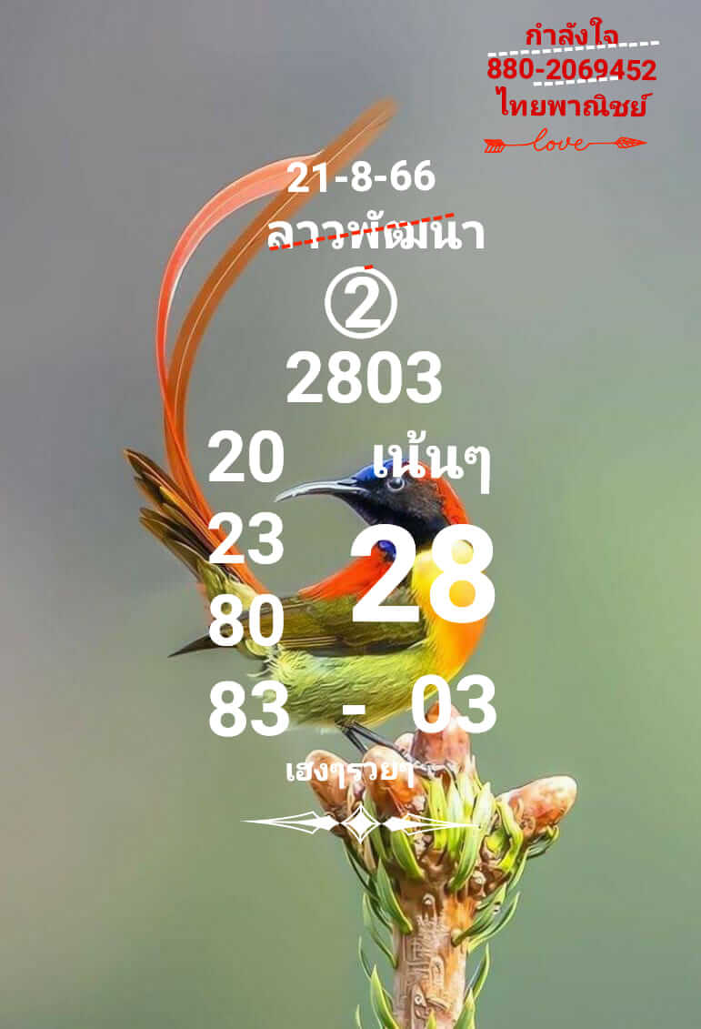 หวยลาว 21-8-66 ชุด8