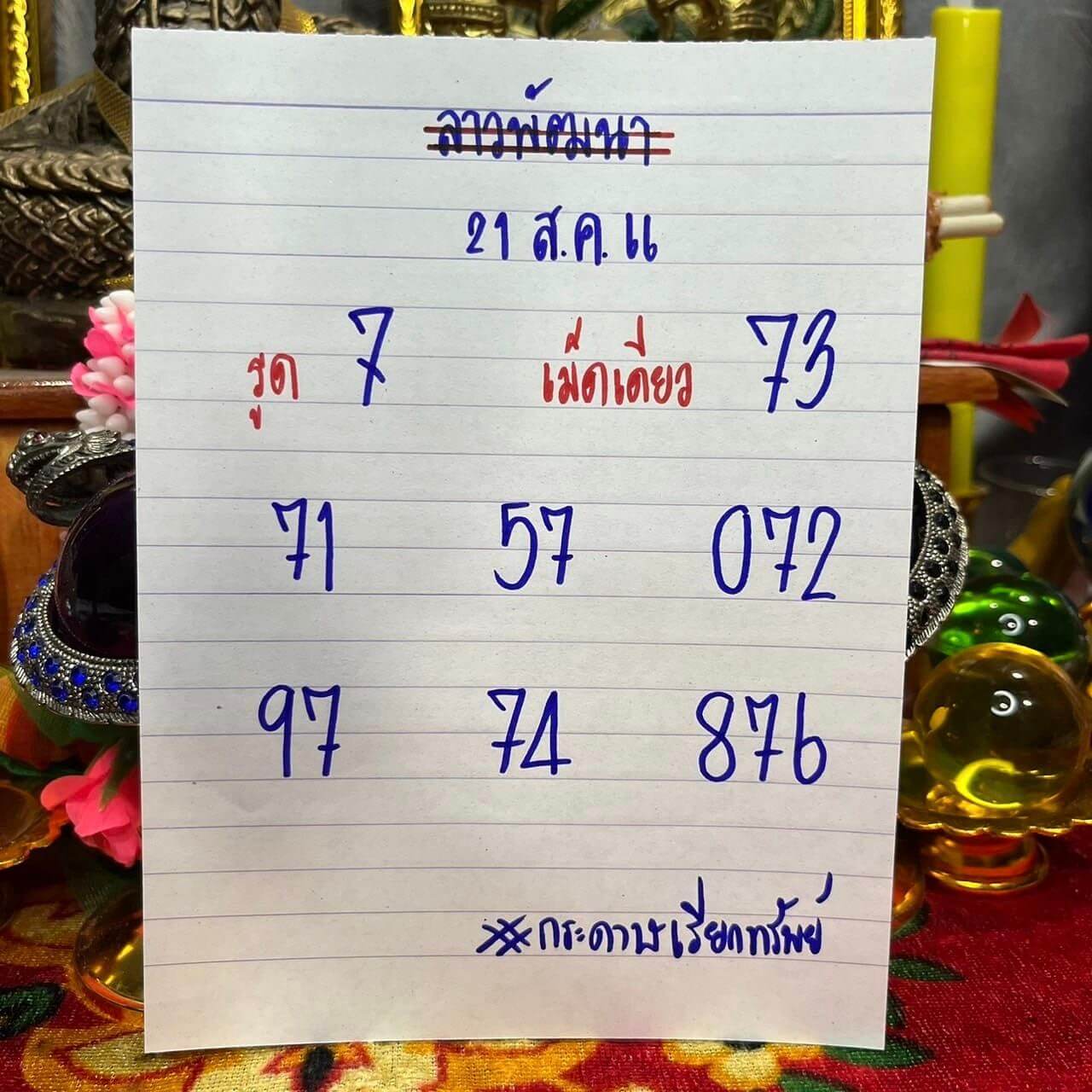 หวยลาว 21-8-66 ชุด9