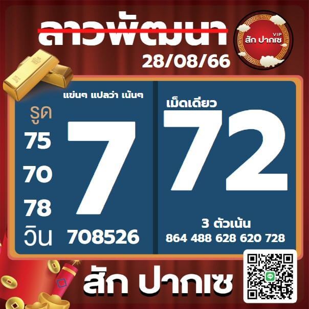 หวยลาว 28-8-66 ชุด10