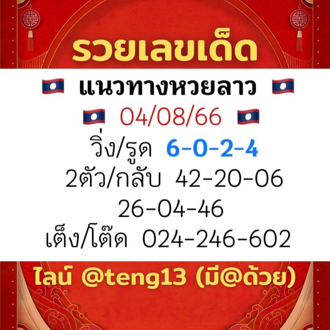 หวยลาว 4-8-66 ชุด9