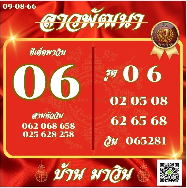 หวยลาว 9-8-66 ชุด9