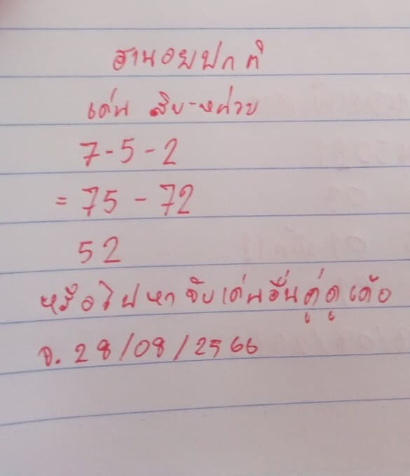 หวยฮานอย 28-8-66 ชุด6